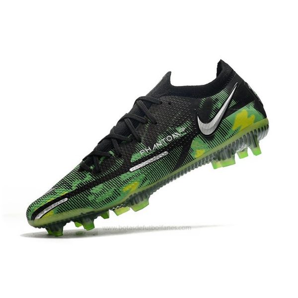 Nike Phantom GT Elite FG Negro Plata Verde